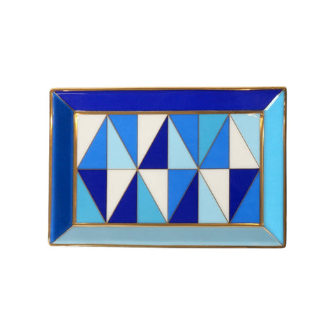 SVUOTATASCHE  SORRENTO RECTANGLE TRAY ART. 29852 JONATHAN ADLER BLUE