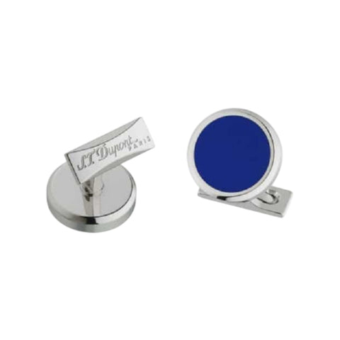 "ST DUPONT ROUND BLUE/PALL CUFFLINKS"