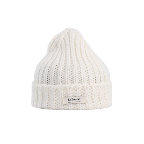 BERRETTO IN LANA ONE SIZE ART. LBL-013 LE BONNET LOGO BEANIE SNOW
