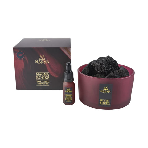 PROFUMATORE D'AMBIENTE MAGMA VULCANIC ROCK CHARRED AMBER M067 RED MAGMA LONDON