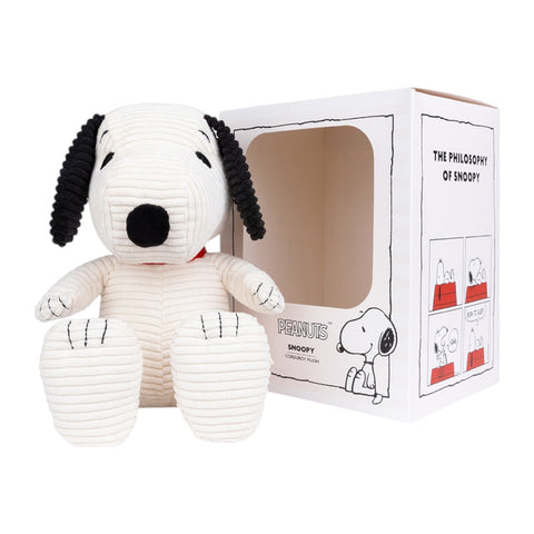 SNOOPY ECO COUDUROY IN GIFTBOX 27CM - 11'' WHITE