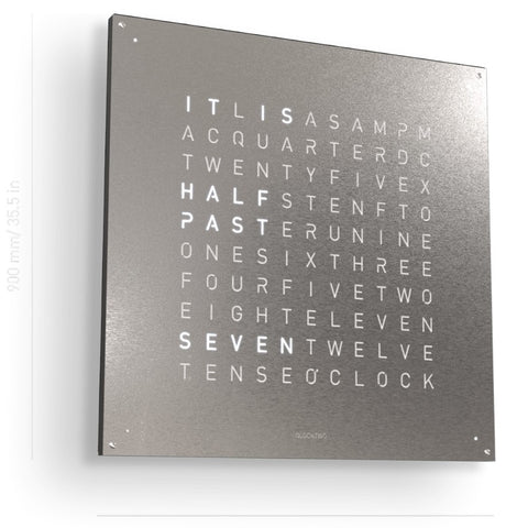 OROLOGIO LARGE 90X90 STAINLESS STELL QLOCKTWO