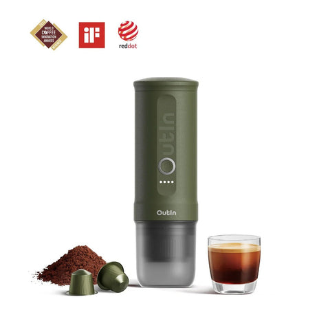 MACCHINETTA PER ESPRESSO PORTATILE FOREST GREEN OUTLN NANO