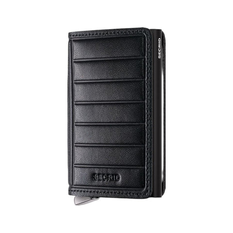 PORTAFOGLIO PREMIUM SLIMWALLET EMBOSS LINES BLACK SECRID