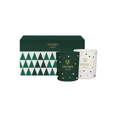 GIFT BOX CANDELE 200GR+200GR PANFORTE E ALBERO DI NATALE DR VRANJES