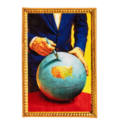 TAPPETO TOILETPAPER HOME CM 60X90 GLOBE 18194 SELETTI