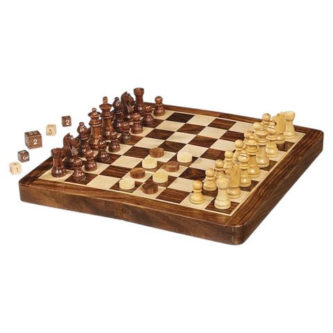 GIOCO DA TAVOLO SCACCHI/DAMA/BACKGAMMON MAGNETICO 30 X 30 CM 003343 DAL NEGRO