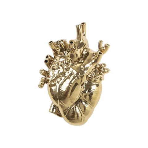 SELETTI LOVE IN BLOOM GOLD 09921 PORCELAIN VASE