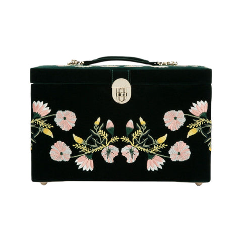 ZOE LARGE BOX JEWELRY FOREST GREEN 393012 WOLF 1834