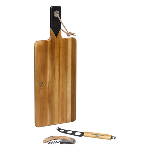 CHEESE AND WINE SET ACACIA WOOD GENTLEMEN'S HARDWARE GEN156UK