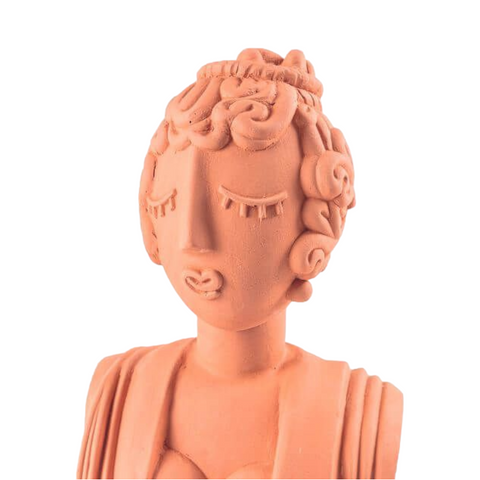 BUSTO IN TERRACOTTA POPPEA SELETTI CM 24X20 H 44 ART 11513