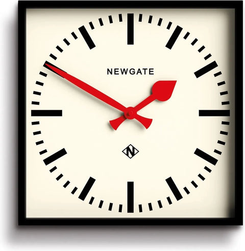 WALL CLOCK NUMBER FIVE RAILWAY BLACK & RED NUMFIV390KFR NEWGATE MULTICOLOR