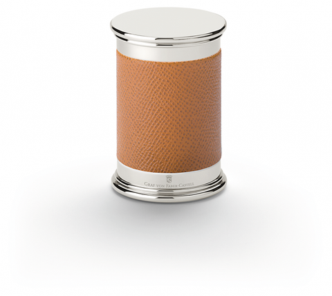 TEMPERAMATITE GRAF VON GRANDE PLATINUM PLATED PELLE COGNAC 118513 FABER CASTELL