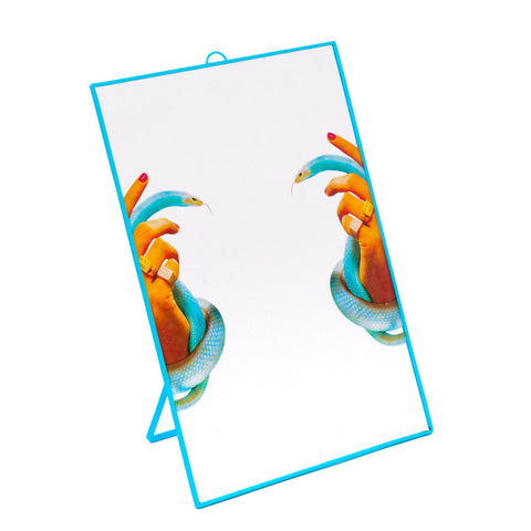 MIRROR SELETTI TOILETPAPER 30X40 HANDS WITH SNAKES 17125