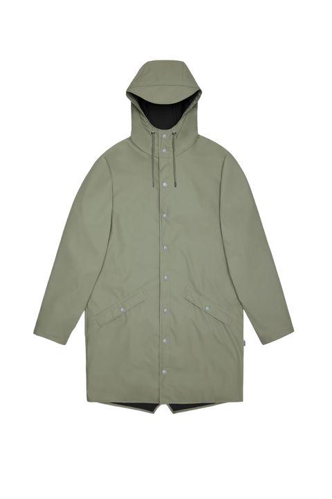 IMPERMEABILE LONG JACKET L W3 12020 RAINS DRIFT GREEN