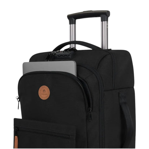 TROLLEY SOFT 4 RUOTE BERLIN SIZE S BLACK CABAIA