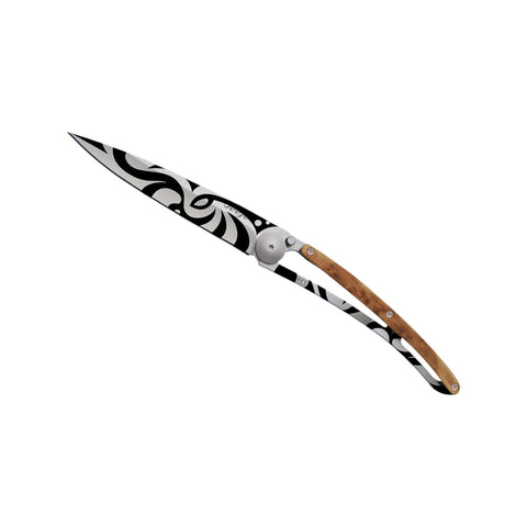 COLTELLINO TASCABILE TITANIUM JUNIPER WOOD TRIBAL ART. 1CB000020 DEEJO