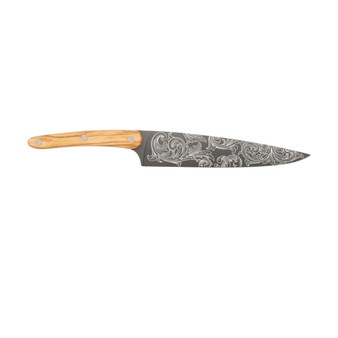 COLTELLO DA CHEF TITANIUM FINISH OLIVEWOOD FLOREAL DEEJO