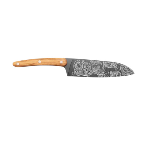 COLTELLO DA CUCINA SANKAI KNIFE TITANKIUM FINISH OLIVEWOOD FLOREAL DEEJO