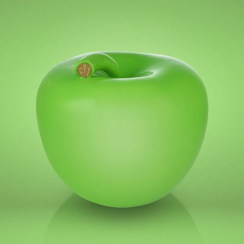 EVA MELA IN CERAMICA MONOCOLOR LUCIDA GRANDE VERDE MELA