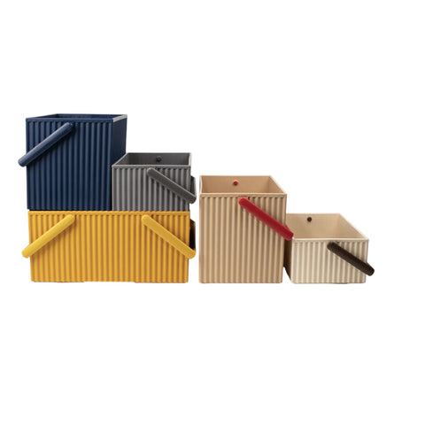 SCATOLA STORAGE BOX L ART. 235132 LIGHT GREY OMNIOFFRE HACHIMAN