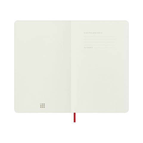 TACCUINO 13X21 LG COP. MORBIDA PAG. BIANCHE RED MOLESKINE