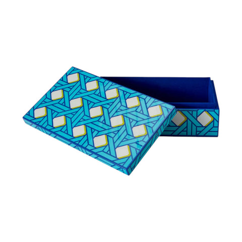 LACQUER BASKETWEAVE BOX - MEDIUM ART. 34056 JONATHAN ADLER