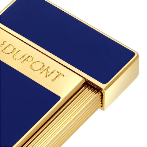 ACCENDINO LI SLIMMY BLUE LACQUER/GOLDEN 028225 S.T. DUPONT