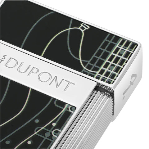 ACCENDINO LI BIGGY FENDER 025025 S.T. DUPONT BLK/CHROME