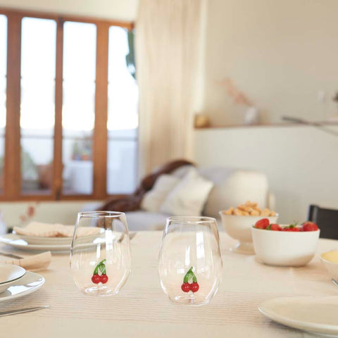 SET 2 BICCHIERI BOTANICAL CHERRY 28125 ROSSO BALVI