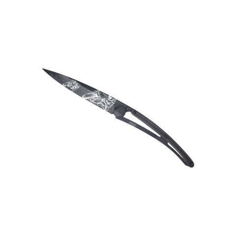 COLTELLINO TASCABILE BLACK EBONY WOOD MOTO RACING ART. 1GB000191 DEEJO