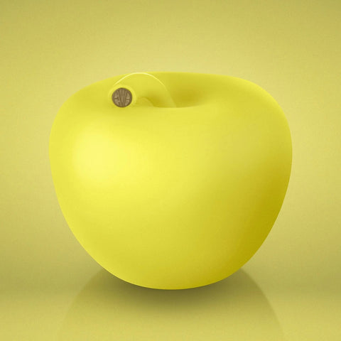 EVA MELA IN CERAMICA PICCOLA MONOCOLOR MATT GIALLO COLZA