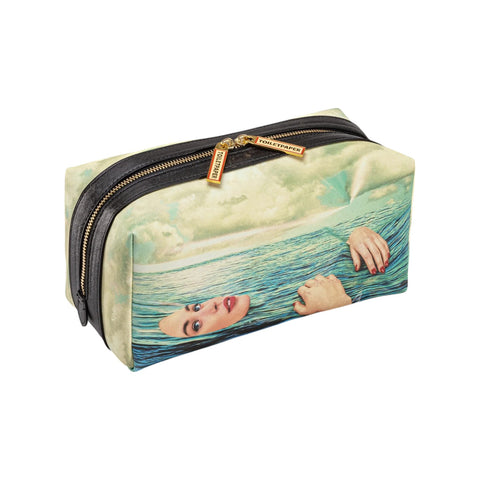 "SELETTI BEAUTY CASE IN PU TOILETPAPER 25,5X12,5X12 SEA GIRL ART 02595"