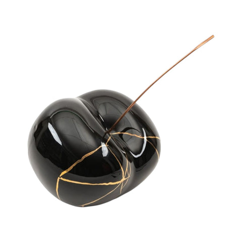 GEGIA PICCOLA NERA KINTSUGI ART. 2577 CERAMICHE CRESCENTINI