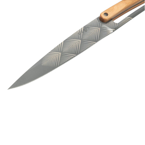 SET 6 COLTELLI DA BISTECCA TITANIUM OLIVE WOOD ART DECO ART.6FB000101 DEEJO