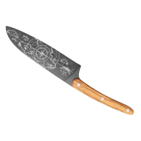 COLTELLO DA CUCINA SANKAI KNIFE TITANIUM FINISH OLIVEWOOD SAPOREM MUND DEEJO
