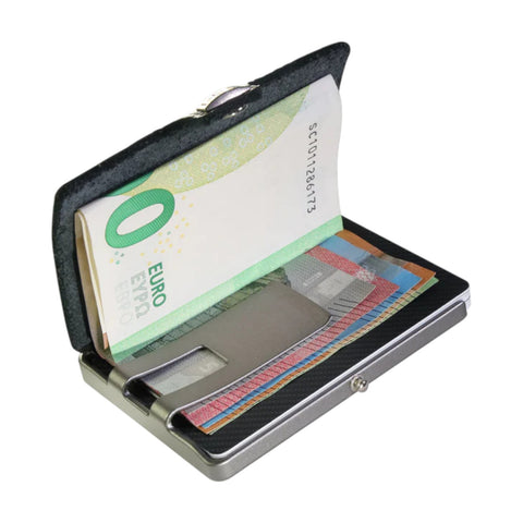 PORTAFOGLIO ORIGINAL SILVER FREQUENT TRAVELLER BLUE I-CLIP