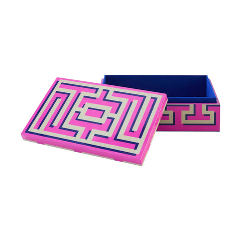 SCATOLA LABYRINTH LACQUER BOX MEDIUM 35136 JONATHAN ADLER