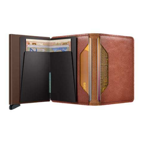 PORTAFOGLIO SLIMWALLET VINTAGE COGNAC-BROWN SECRID BROWN