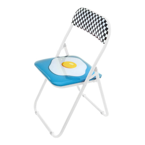STUDIO JOB BLOW FOLDING METAL CHAIR CM. 44 H.47/80 EGG NEW SELETTI