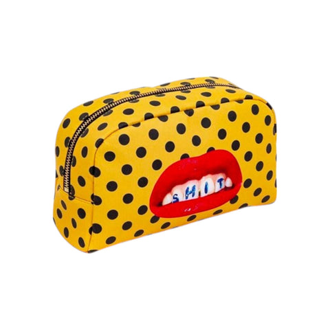 BEAUTY CASE PRINTED IN PU TOILETPAPER CM.23X8XH13 SHIT SELETTI