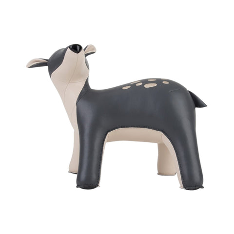 "ZUNY DEER LUKE DARK GRAY DOORSTOP"