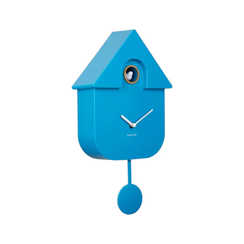 OROLOGIO WALL CLOCK MODERN CUCKOO ART. KA5768BB BRIGHT BLUE