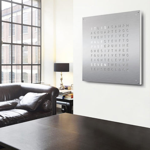 OROLOGIO LARGE 90X90 STAINLESS STELL QLOCKTWO