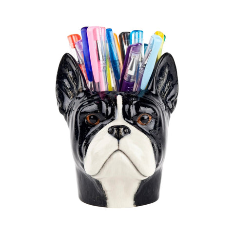 PORTAPENNE FRENCH BULLDOG PENCIL POT B/W ART. 1995/B/W QUAIL DESIGNS