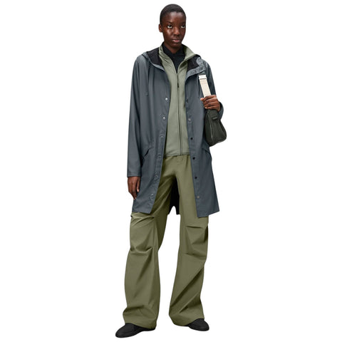 IMPERMEABILE  LONG JACKET M W3 12020 RAINS LAGOON BLUE