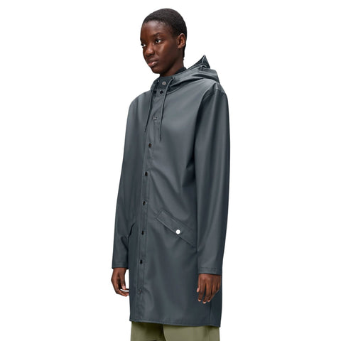 IMPERMEABILE  LONG JACKET S W3 12020 RAINS LAGOON BLUE