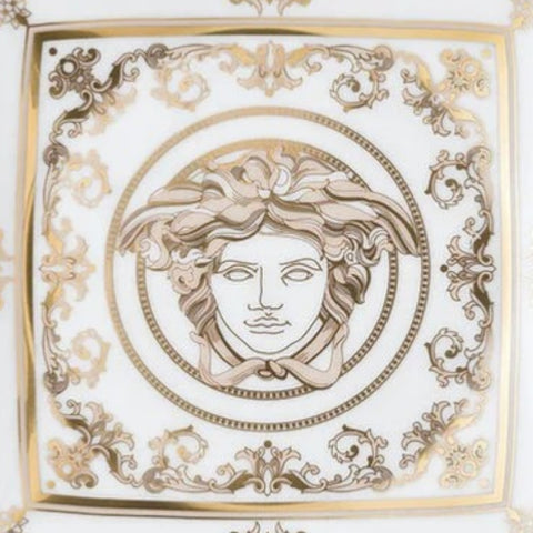 PIATTINO QUADRATO 15253 MEDUSA GALA VERSACE 403635 WHITE ROSENTHAL