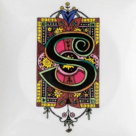 PIATTINO QUADRATO 15253 HOLIDAY ALPHABET S VERSACE 403699 WHITE ROSENTHAL