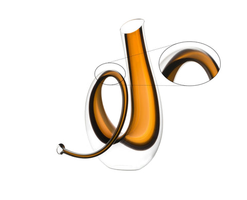 DECANTER HANDMADE 750 CCM HORN 2014/02 RIEDEL TRANSPARENT